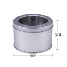 90圆罐烘焙开窗马口铁盒圆形罐子蛋糕千层盒提拉米苏铁盒蛋糕铁罐