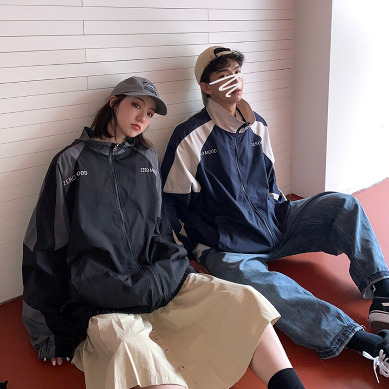 Frito calle pu guapo chaqueta de primavera y otoño estilo coreano moda personalidad costura hiphop chaqueta High Street oversize top