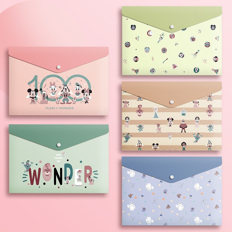 Bolsa de archivo A4 de dibujos animados, bolsa de archivo a presión impermeable, almacenamiento de papel de prueba, premios para estudiantes, carpeta multifuncional más