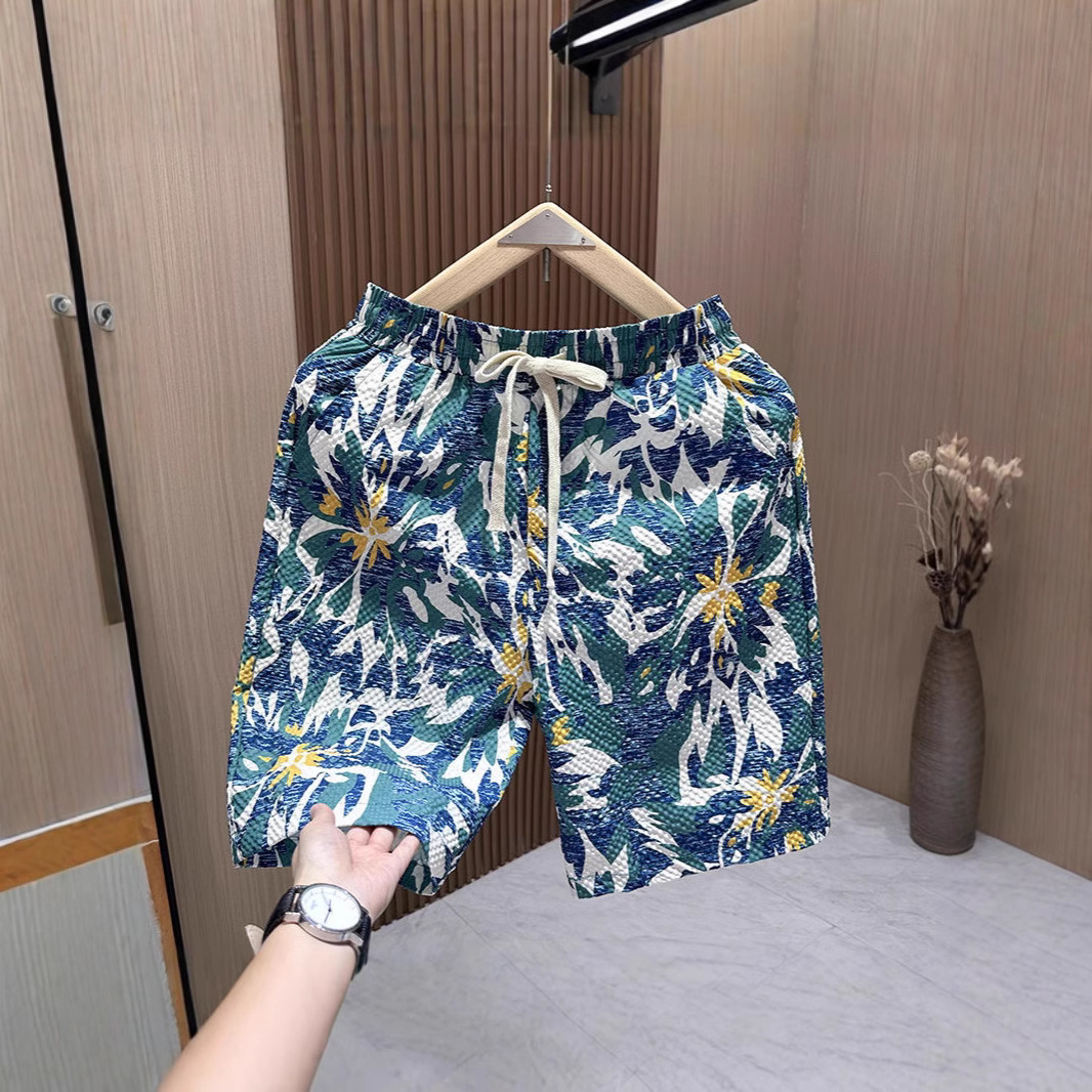 Men's Quick Drying Casual Shorts Summer Vacation Fashionable Trendy Straight Leg Beach Clothing_viptrois.com