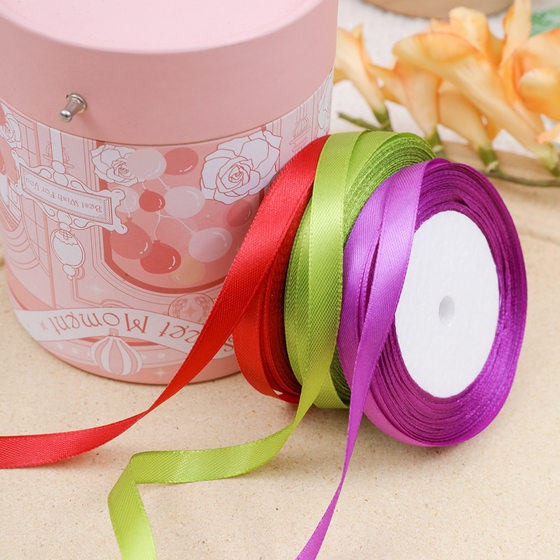 Factory direct 1cm polyester ribbon handmade DIY bow gift packaging ribbon wholesale