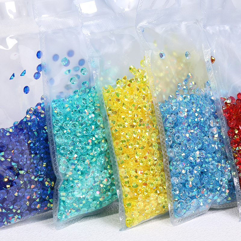 Cross-Border Popular Resin Flats Bottom Diamond Naked Ab Color Series Violent Bear Diamond Clothing Bag Jewelry with Pointed Round Diamond Cross-Border Popular Resin Flats Bottom Diamond Naked Ab Color Series Violent Bear Diamond Clothing Bag Jewelry with Pointed Round Diamond