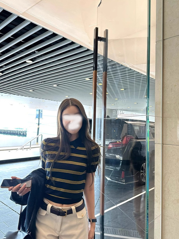 おはようファンファン テンセル リヨセル ストライプ ニット 半袖 Tシャツ ハイインテリジェンス 年齢軽減 POLO カラー トップス レディース 春|undefined