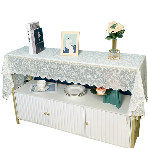 Small fresh lace tassel TV cabinet cover cloth sofa towel dining table cloth coffee table decoration cloth table flag factory direct supply