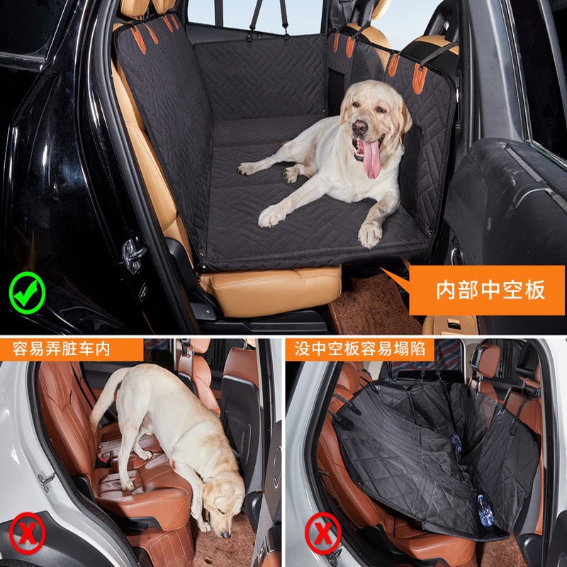 Pet Car Seat Cushion for Back Seat, Dog Seat Cushion for Rear Seat, Multifunctional Safety Seat with Backrest, Anti-Dirt and Waterproof