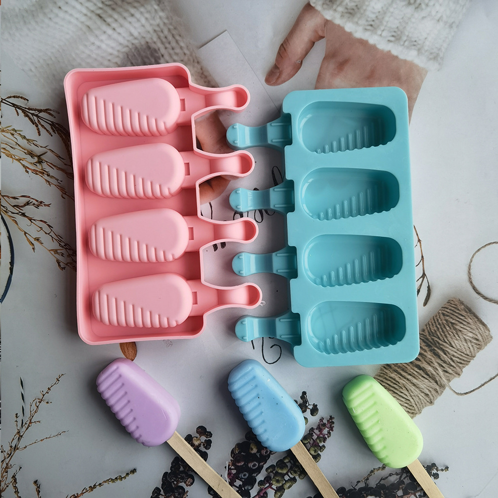 4 pequeños 491 helados molde de silicona helado molde de helado helado molde de helado de verano suministros de fiesta