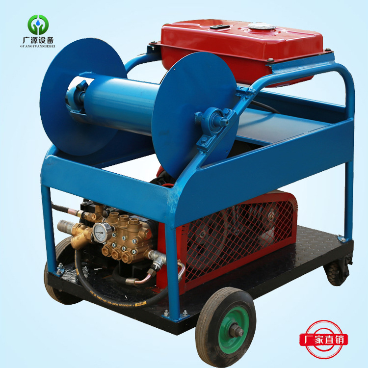 高压水射流下水道疏通清洗机小型24马力冷水下水道疏通机