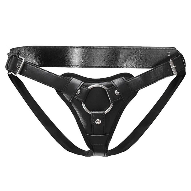 Sm leather toy leather wear pants hollow penis leather pants…