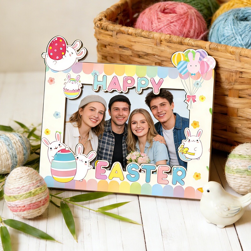 Easter Themed Wooden Photo Frame Rabbit Egg Party Photo Props Ins Style Desktop Creative Decorative Photo Frame Easter Themed Wooden Photo Frame Rabbit Egg Party Photo Props Ins Style Desktop Creative Decorative Photo Frame
