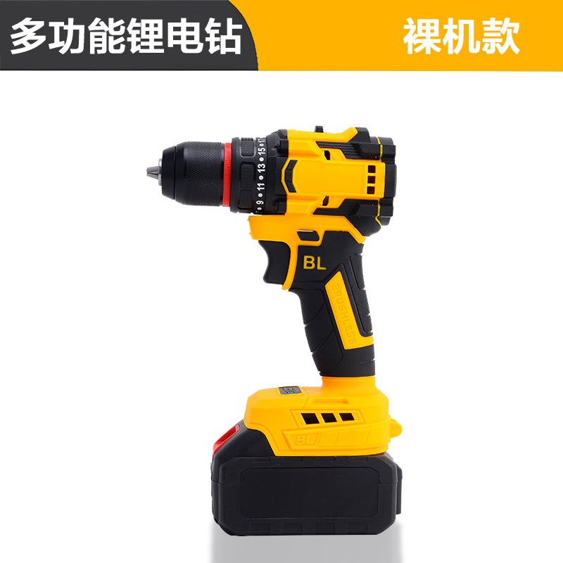 Taladro de impacto de batería de litio multifuncional Taladro de mano de alta potencia Destornillador de velocidad perforador Taladro de pistola de litio transfronterizo image 9