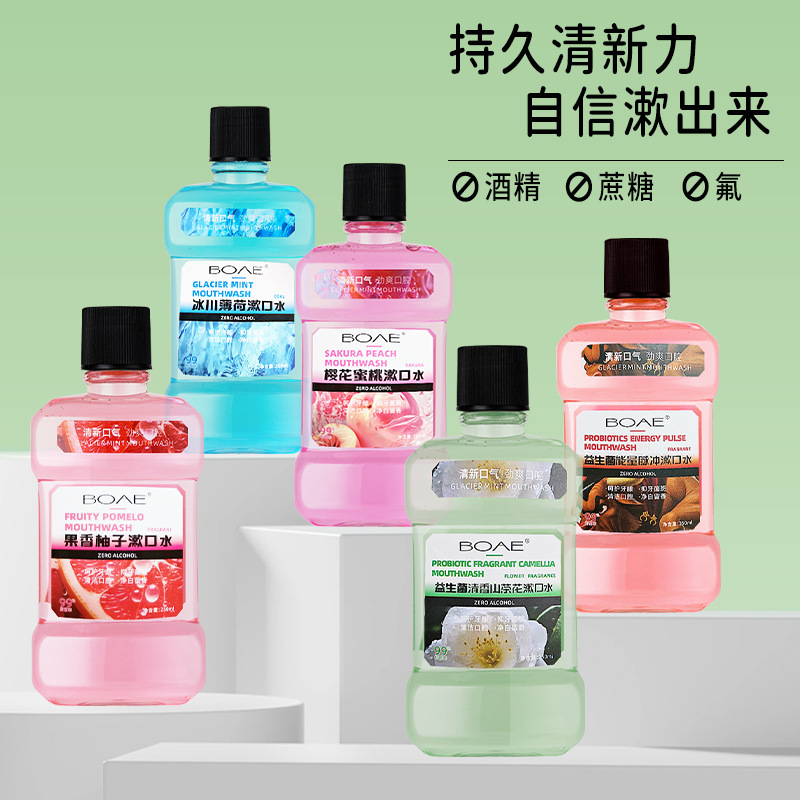 구강 세척제 민트 향기 병 250ml 호흡 신선하고 깨끗한 치아와 잇몸 구강 관리 구강 세척제 도매