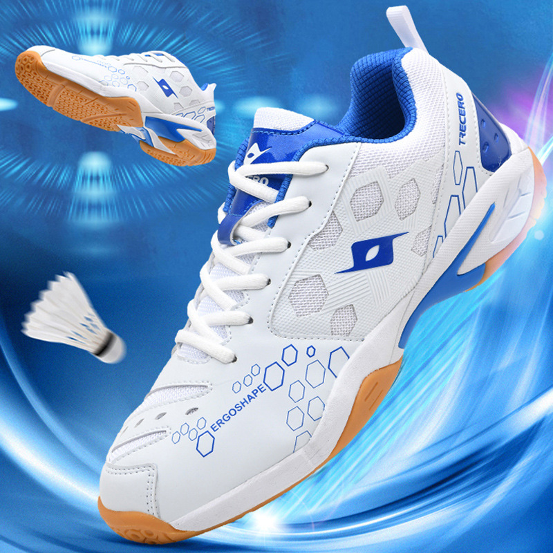 Nuevos zapatos de tenis de mesa transfronterizos zapatos deportivos de malla de moda zapatos de bádminton antideslizantes de suela gruesa zapatos de entrenamiento de tenis