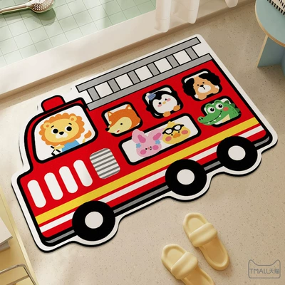 Room Living Room Floor Mats, Avtomobil döşəmə paspasları - sr301-animal-fire-truck-4060cm-diatom-mud-upgraded-model