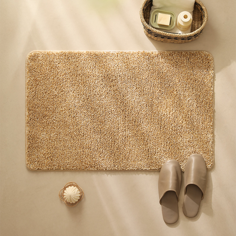 Bathroom Floor Mat, Absorbent, Non-Slip, for Toilet Entrance, Home Use, Simple Plain Color Foot Mat