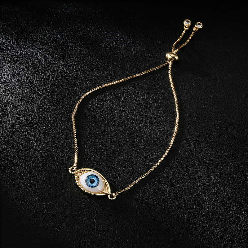 Aogu Cross-Border Supply Ins Wind Net Red Same Style Pull Adjustable Bracelet Devil Eye Element Orna