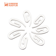 工厂现货窗帘轨道塑料S挂钩 辅料配件塑料小尖钩豆芽钩纳米钩批发