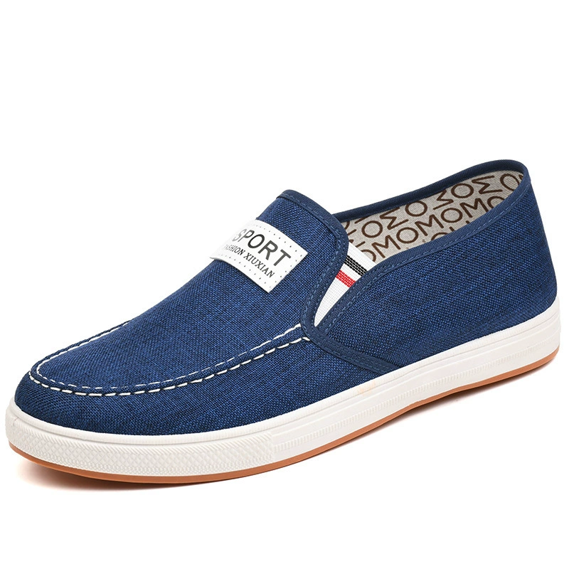 Кеды из парусины 2025: универсальные повседневные мужские туфли на резиновой подошве, слипоны, старинные тканевые туфли в стиле «старый Пекин», оптом