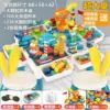 Rectangular table + height-increasing storage + 355 tablets + 2 chairs