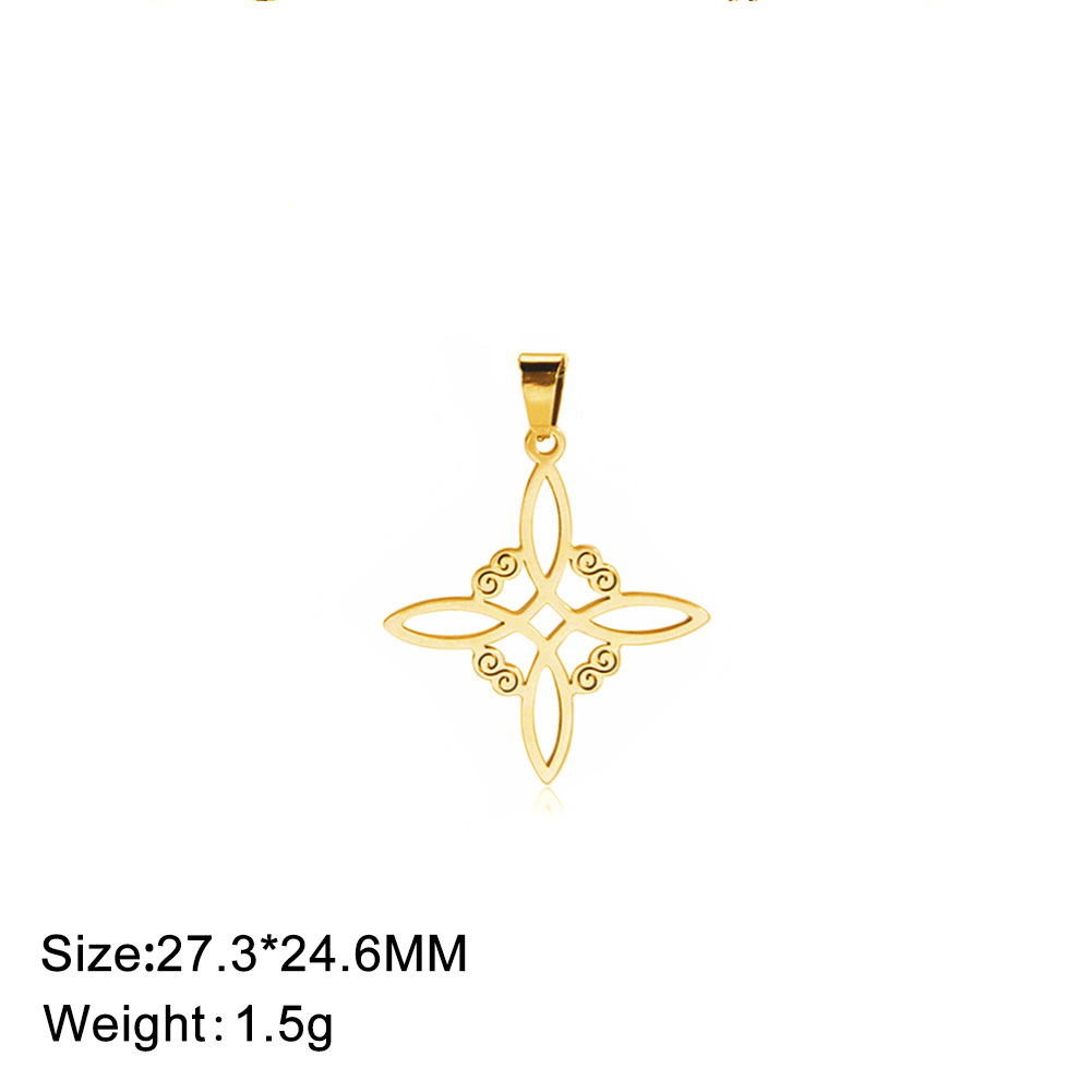 2g Weight Pendant Jewelry Making Type DIY Jewelry Accessories Classification 1 Piece 304 Stainless Steel Titanium Steel S-shaped Witches Knot Knot Pendant DIY Jewelry Accessories
