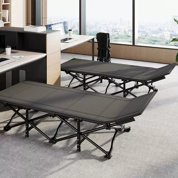 Cross-Border Office Folding Bed for Lunch Break, Single Bed for Nap, Simple and Portable Camping Bed, Outdoor Sleeping Essential, Recliner