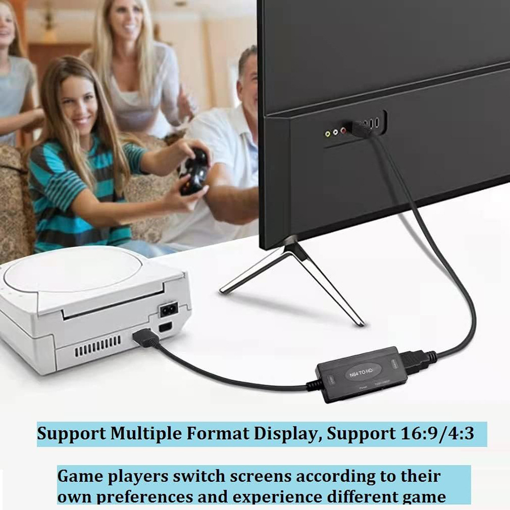 NGC/N64/SNES/SFC HD video HDTV convertidor N64 a HDTV convertidor de vídeo