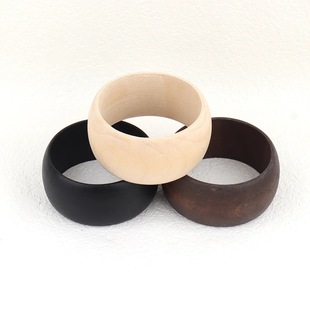 DIY Painted Gong Li Star with Flat Mouth Wide Wool Embryo Original Wooden Bracelet Flat Wooden Bracelet Bracelet