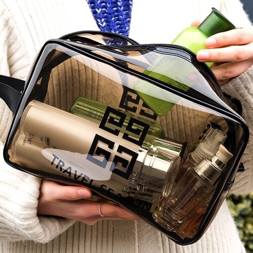 Transparent cosmetic bag Internet celebrity ins style super popular small portable female travel large capacity waterproof toiletry bag storage bag