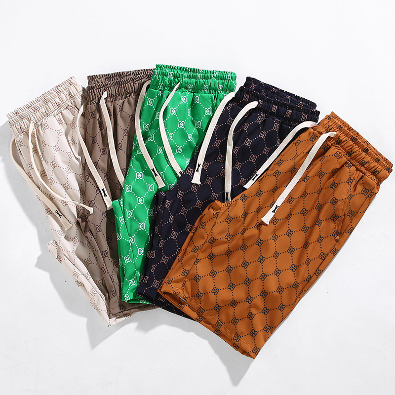 Shorts Sommer bedruckte Herren-Eisseide atmungsaktive lässige lose Strandbekleidung Laufsport Basketballhosen_voghion.com