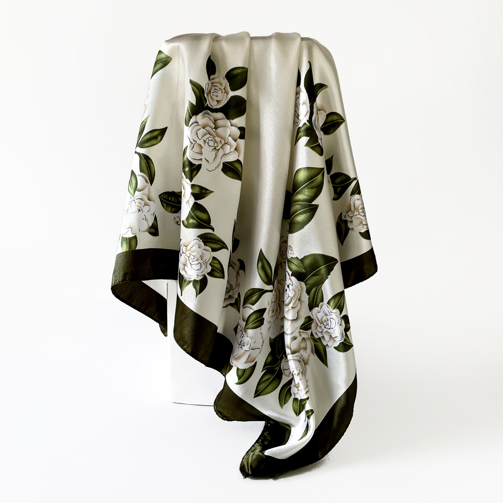 80g Weight Silk Scarf Classification Holiday, Travel Occasion Polyester Material Polka Dots, Leopard Pattern Spring&Summer Season Women's Gender Elegant, Vintage Style Style Women's Elegant Vintage Style Polka Dots Leopard Polyester Silk Scarf 6