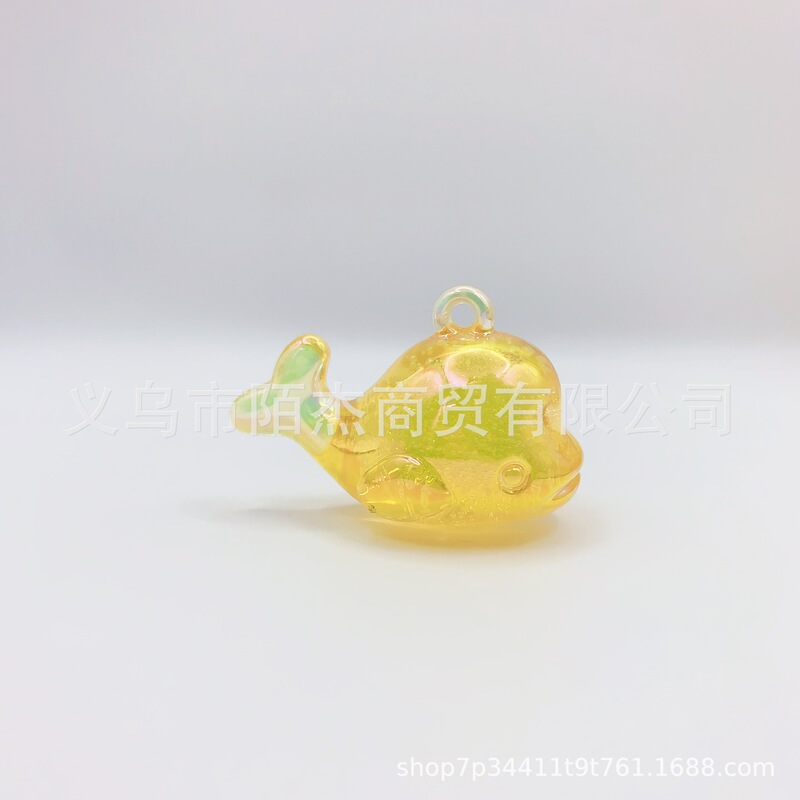 透明な泡小さなクジラカラフルなイルカメッキ ab カラーアクリル diy ペンダントキーホルダーバッグ装飾ブレスレットアクセサリー|undefined