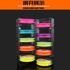The new six-sided rainbow main line spool silicone coil can store 4/6/8/10/12/16-axis fishing main line box
