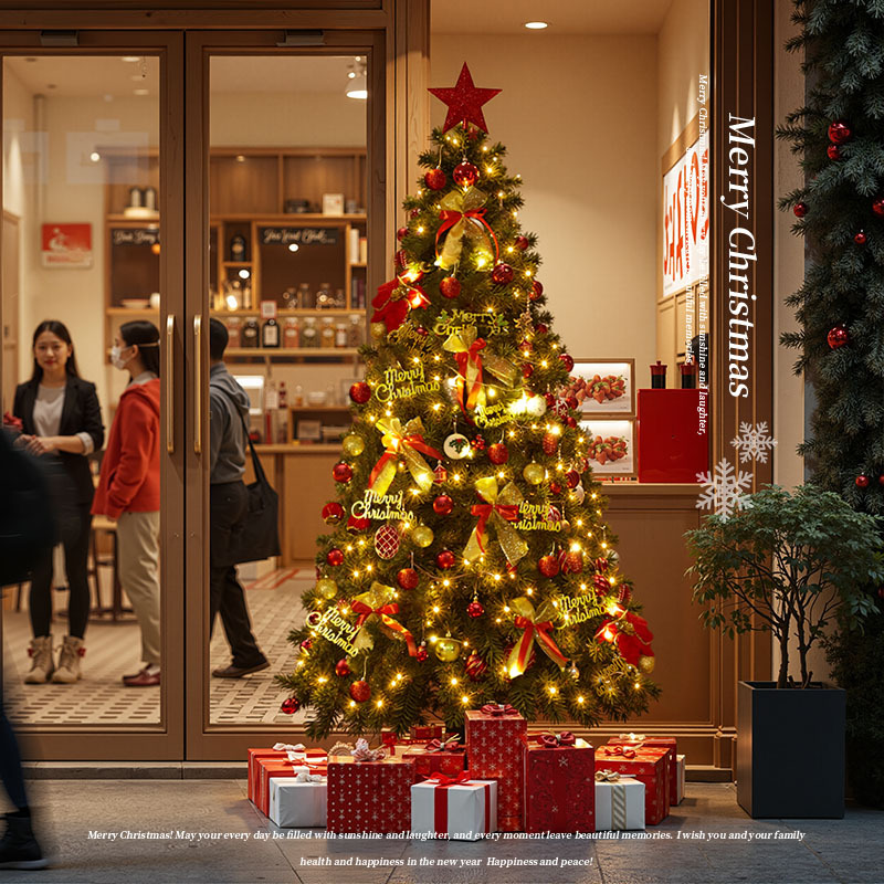Spot al por mayor árbol de Navidad paquete para el hogar cifrado bricolaje luminoso grandes adornos 2024 nuevo sentido avanzado ins St.