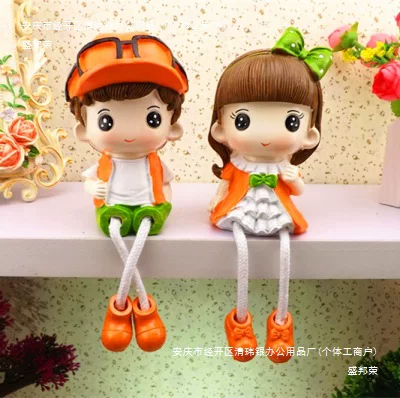 Bookcase, children's decorations, creative doll