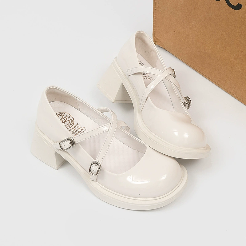 Footwear от , подходит к юбке для кожаной обуви, французский стиль, коллекция 2023