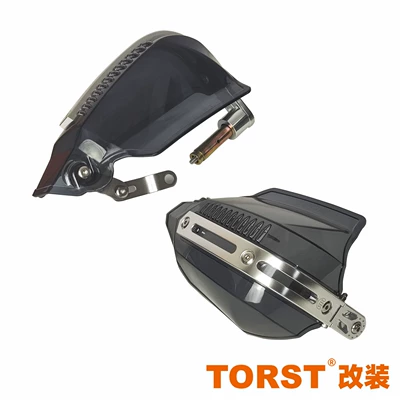 Suitable for Guangyang KS125 motorcycle front and rear bumper anti-fall anti-collision exhaust bumper modification accessories (Motorcycle bumper) - brown-adjustable-hand-guard