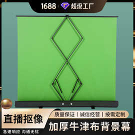 绿布直播拍照抠图抠像摄影背景布定制便携升降地拉绿幕打光跨境