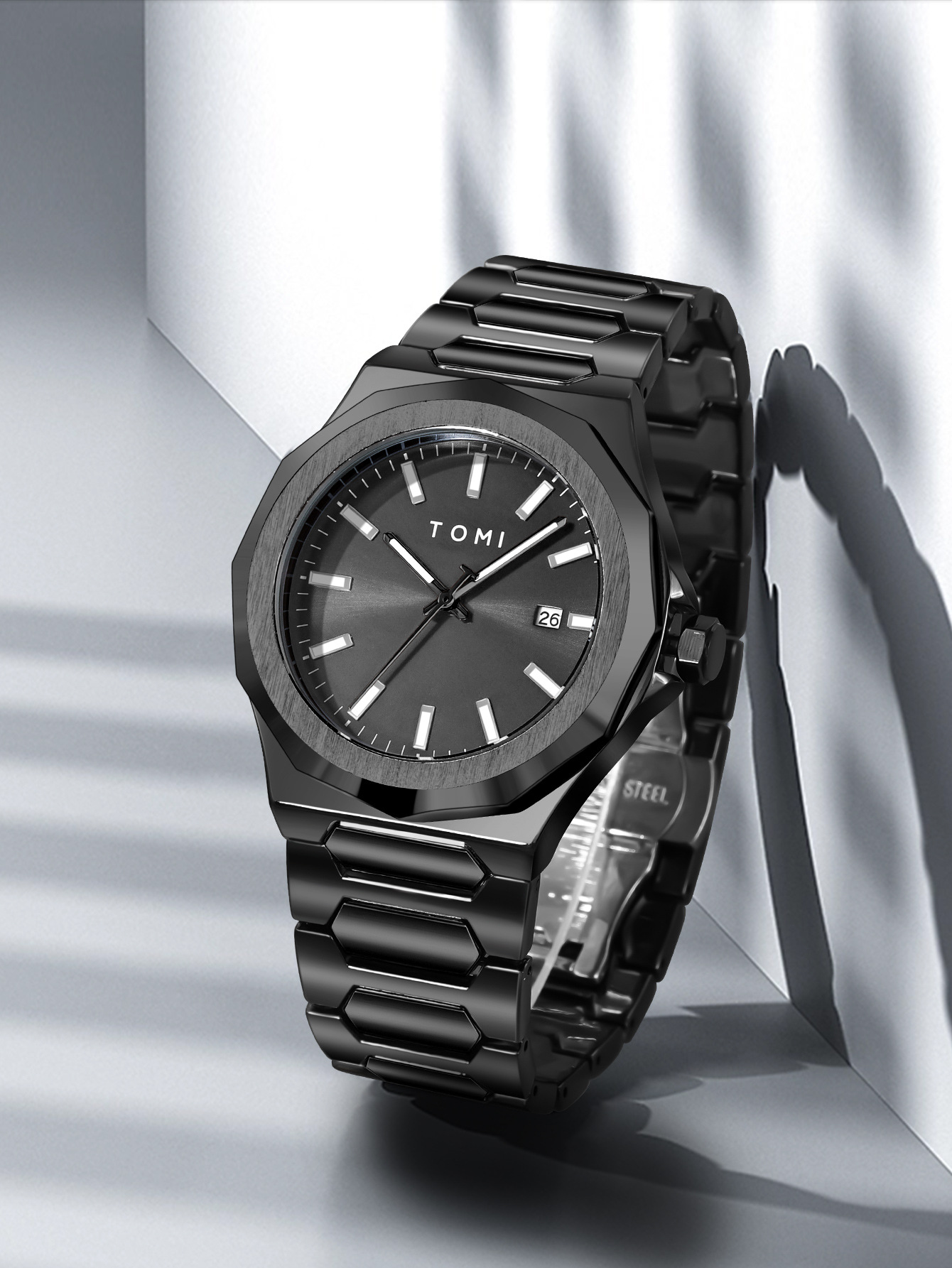 185g Weight Ordinary Glass Mirror Material Alloy Strap Material Watch Classification Pointer Display Type Butterfly Double Snap Buckle Style Round Dial Shape Daily, Formal Occasion Quartz Movement Color Block, Solid Color Pattern All Seasons Season Men's Gender Business Style Business Color Block Solid Color Butterfly Double Snap Quartz Watch Men's Watches 1