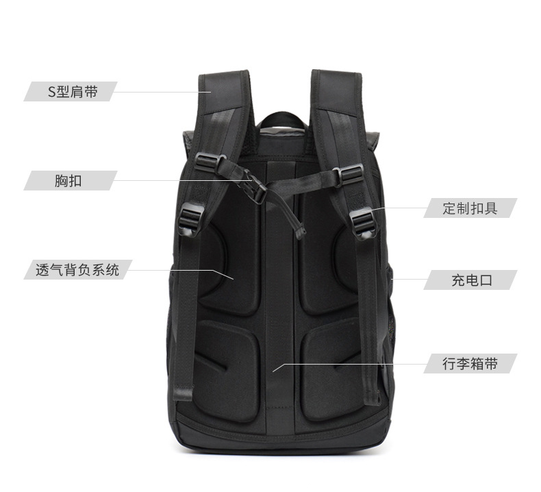 New business backpack, men's backpack, USB laptop bag, fashionable and trendy, light luxury business backpack undefined