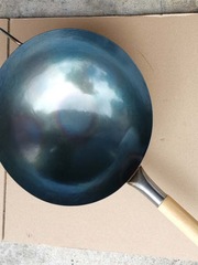 BB4C批發中華熟鐵炒鍋炒菜鍋鑊無塗層尖圓底老式手打生鐵鍋木