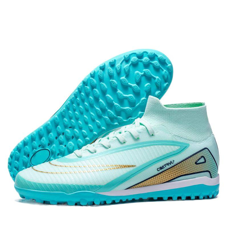 Zapatos de Fútbol de Cuello Alto TF AG en PU y Caucho, Transpirables, para Césped Artificial
