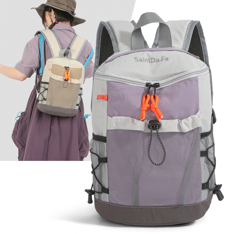 New Trendy Forest-Style High-Appearance Fresh Drawstring Backpack for Couples, Lightweight Travel and Hiking Large-Capacity Backpack