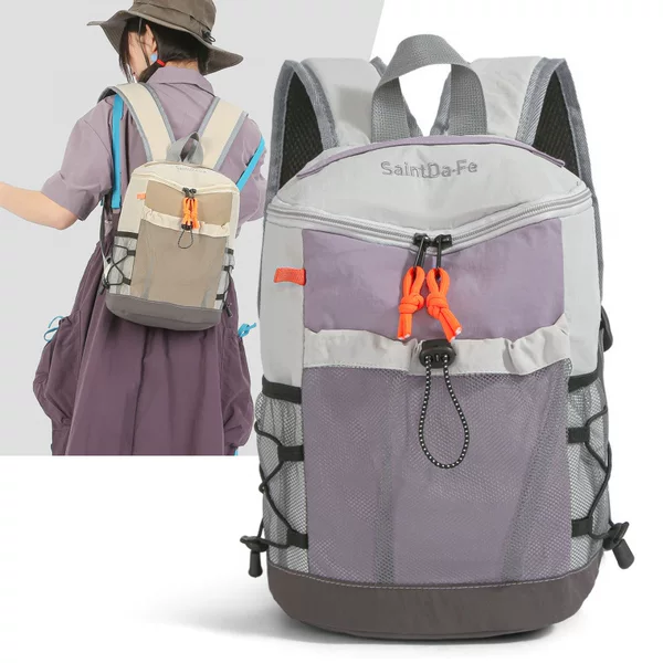 New Trendy Forest-Style High-Appearance Fresh Drawstring Backpack for Couples, Lightweight Travel and Hiking Large-Capacity Backpack