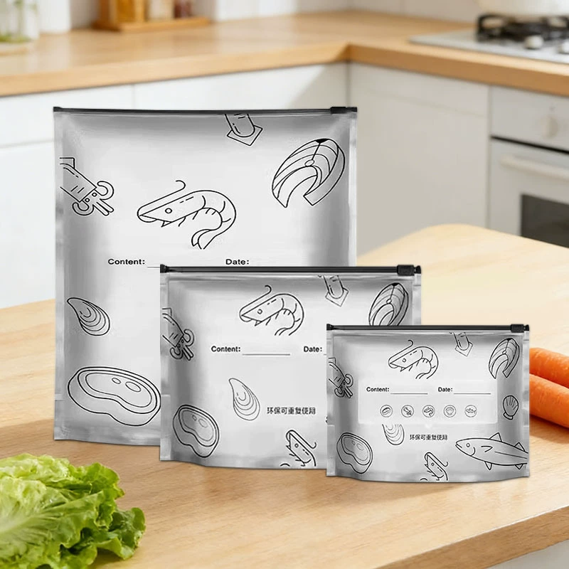 Пакеты для сохранения свежести продуктов из алюминиевой фольги для домашнего холодильника, специализированные пакеты для хранения, герметичные пакеты, специальные пакеты для заморозки.