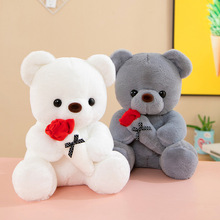 可愛玫瑰花小熊玩偶公仔情人節表白禮物抱抱熊毛絨玩具女生日禮物