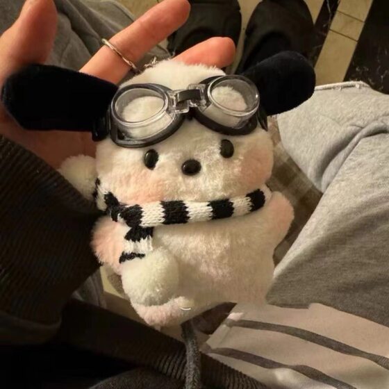 Anime Pacha Dog Cute Doll Girl Heart Bag Pendant Plush Creative Doll Cartoon Couple Gift Hanging Ornaments