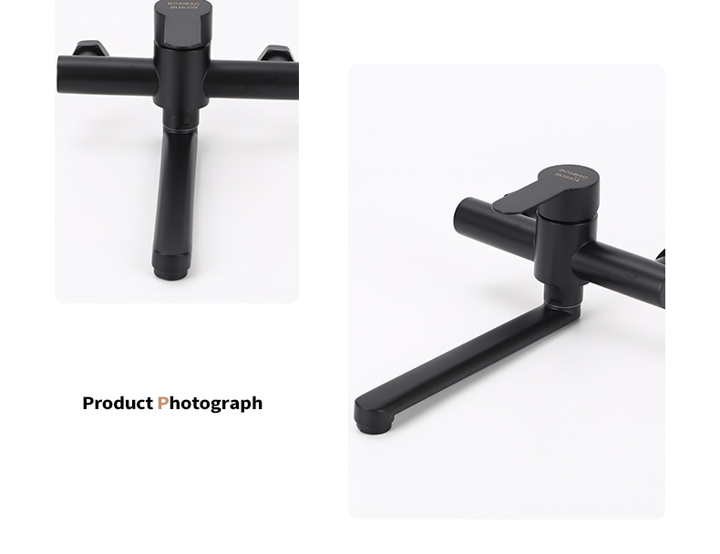Cross-border Russian kitchen balcony wall-mounted concealed mixing valve with extended handle horizontal pipe water outlet shower faucet undefined