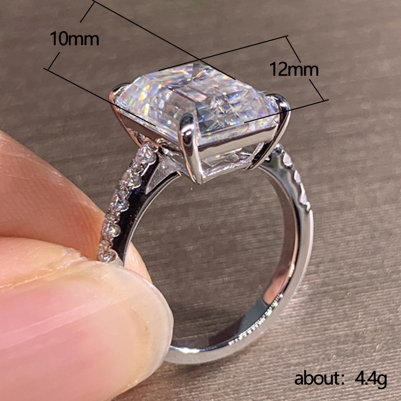 Elegant Rectangular Simulated Diamond Wedding Ring Fashion Accessory_voghion.com