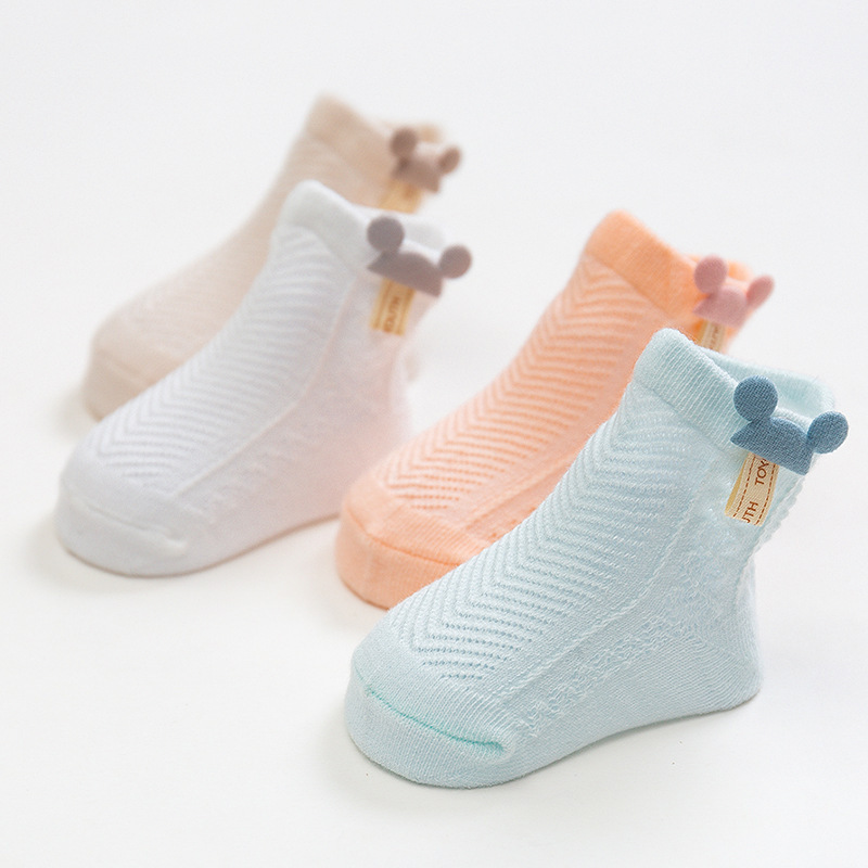Children's summer thin cotton breathable socks for new born for…