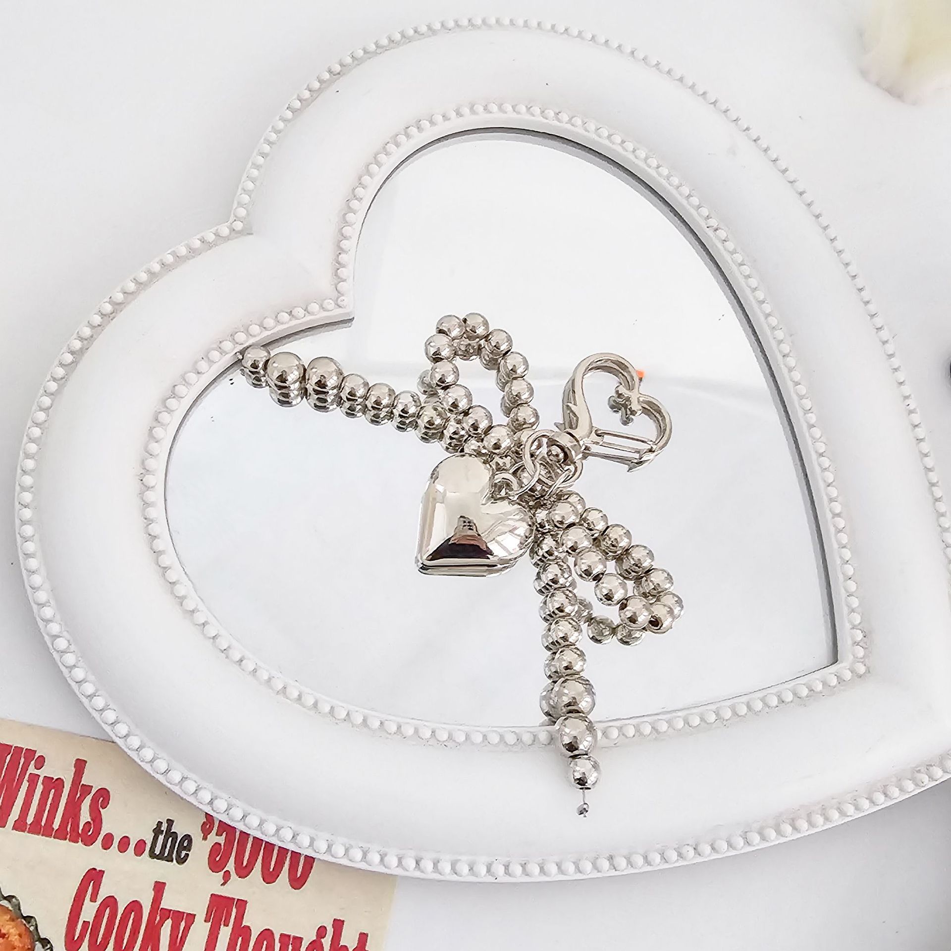 INS coreano arco de perla Go Ben cadena de amor llavero super universal perla simple colgante de bolsa