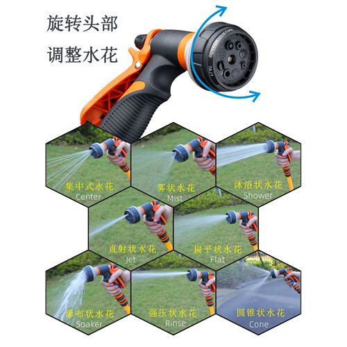 One piece drop shipping household irrigation spray high pressure garden garden spray gun gardening watering sprinkler watering ground sprinkler head set
